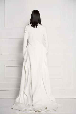 White corset gown blazer 