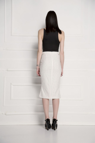 High waist stripe skirt 